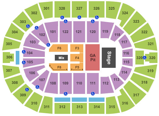 BOK Center Zac Brown Band Seating Chart