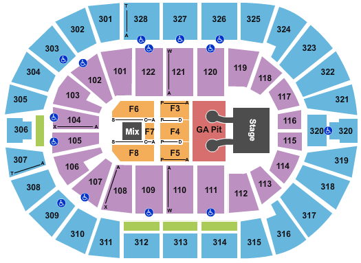 BOK Center Zac Brown Seating Chart