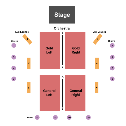 Bacchus Landing End Stage Seating Chart