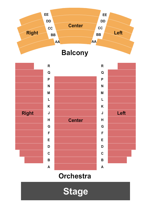 Bailey Theatre - Camrose Endstage Seating Chart