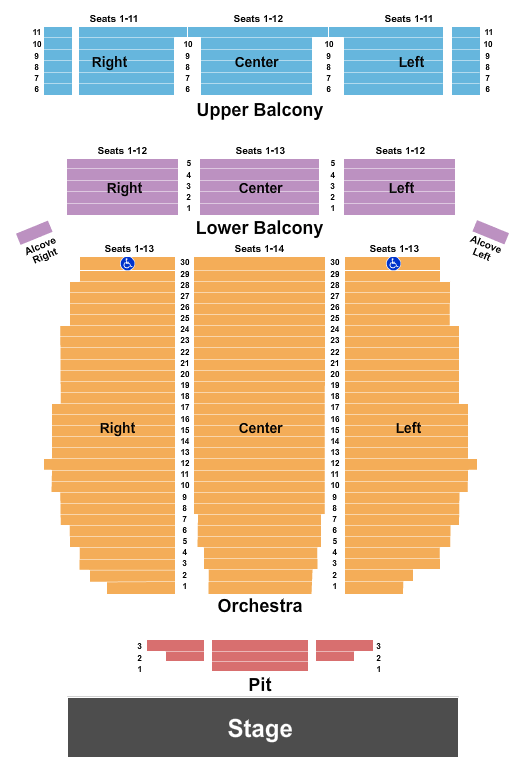 Fox Theater Seating Chart - Bakersfield