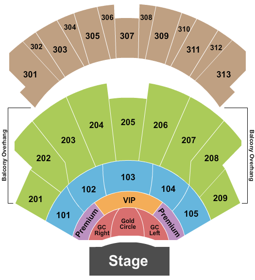 Detailed Seating Chart for PH Live At Planet Hollywood - Seating Capacity of 7000