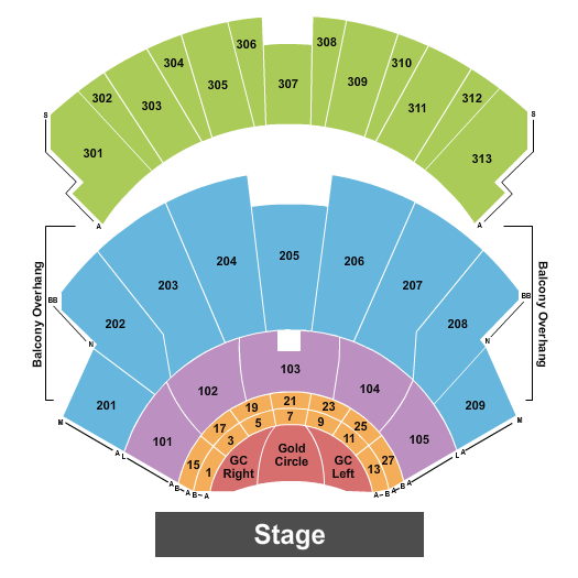 Bakkt Theater At Planet Hollywood Endstage Gold Circle 2 Seating Chart