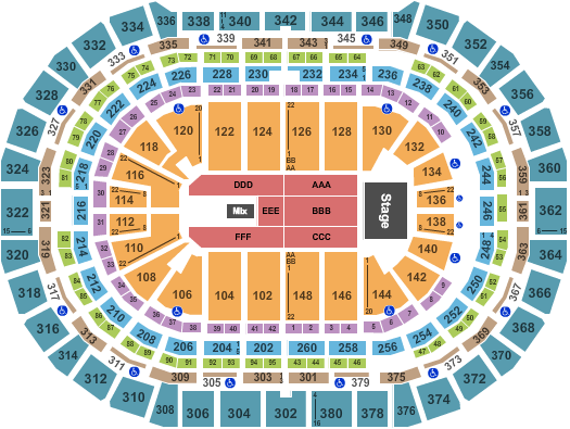 seating chart for Ball Arena - Carin Leon - eventticketscenter.com