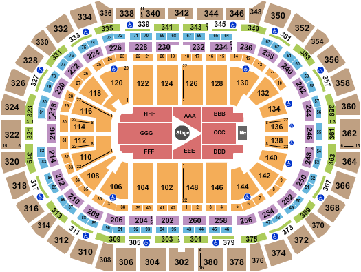Ball Arena Center Stage 3 Seating Chart