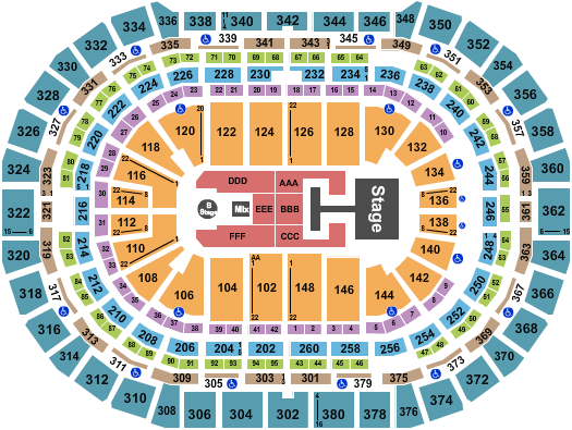 Ball Arena Descendants & Zombies Seating Chart