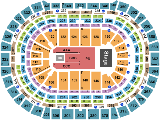 Ball Arena Endstage Pit Seating Chart