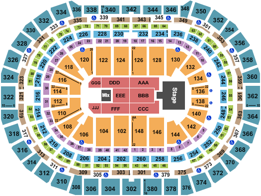 Ball Arena seating chart event tickets center