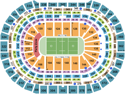 Ball Arena Lacrosse Party Zone Seating Chart