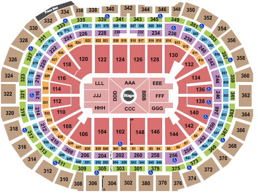 Ball Arena Nate Bargatze Seating Chart