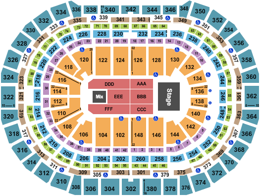 Ball Arena One Republic Seating Chart