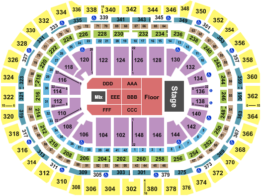 Ball Arena Pantera Seating Chart