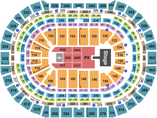 Ball Arena Seating Chart