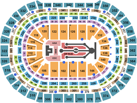 seating chart for Ball Arena - Post Malone 2 - eventticketscenter.com