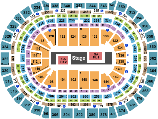 Ball Arena TWICE Seating Chart