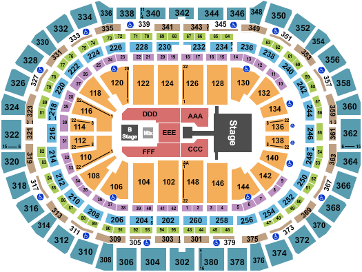 Ball Arena The Trilogy Tour Seating Chart