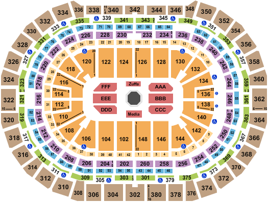 Ball Arena UFC Fight Night Seating Chart