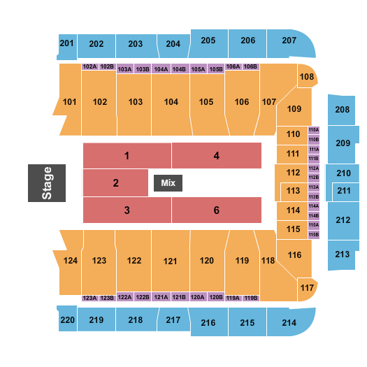 CFG Bank Arena End Stage 5 Seating Chart
