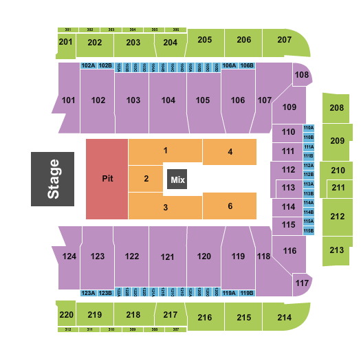 CFG Bank Arena Slipknot Seating Chart