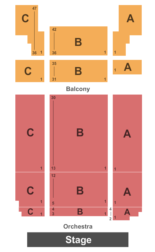 Bama Theatre Seating Chart