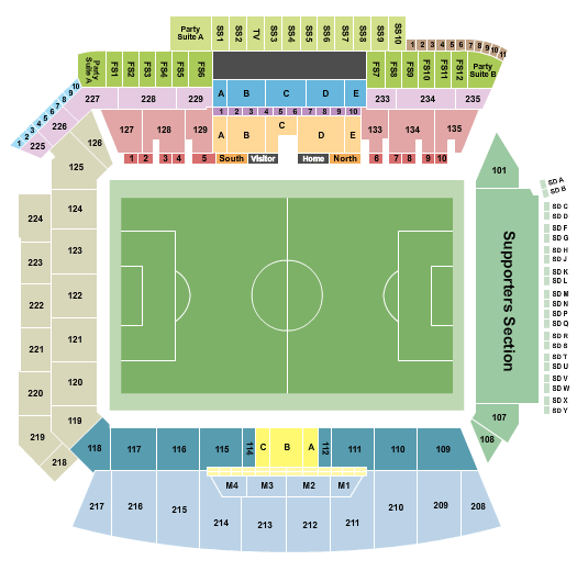 seating chart for BMO Stadium - Soccer - eventticketscenter.com