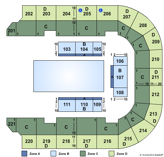 Cadence Bank Arena Disney On Ice - Zone Seating Chart
