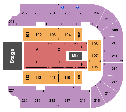 Cadence Bank Arena Chris Young Seating Chart