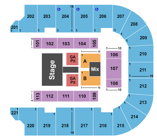 Cadence Bank Arena Cole Swindell Seating Chart
