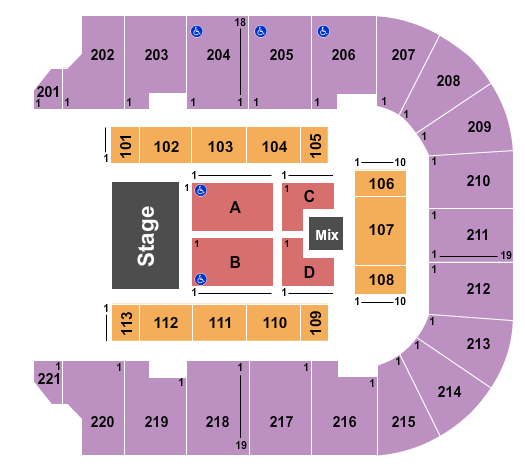 Cadence Bank Arena Counting Crows Seating Chart