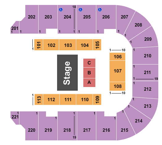 Cadence Bank Arena Tupelo Ultimate Elvis Festival Seating Chart
