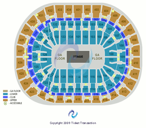 Amerant Bank Arena Center Stage GA Seating Chart