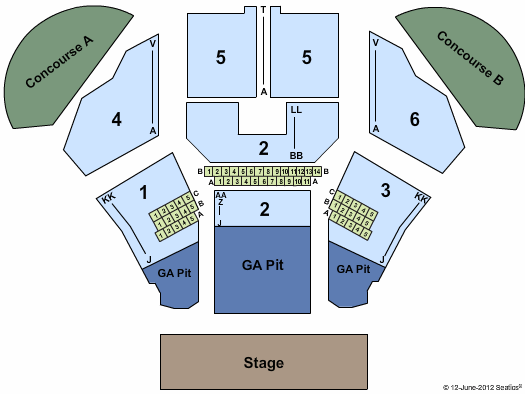 Leader Bank Pavilion Endstage Pit Seating Chart