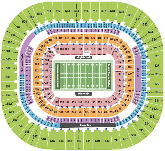 Bank Of America Stadium Duke's Mayo Seating Chart