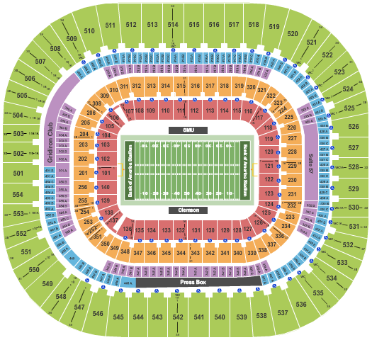 Bank Of America Stadium Football - ACC Championship Seating Chart