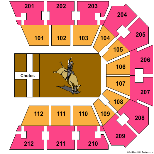 Truist Arena PBR Seating Chart