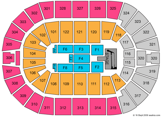 BOK Center creed Seating Chart