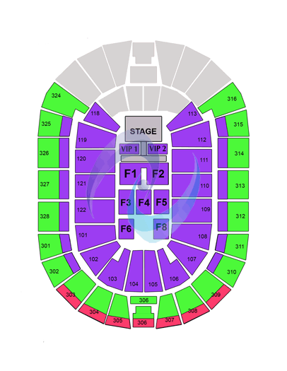 BOK Center Miley Cyrus map Seating Chart
