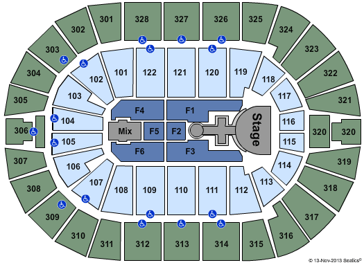 BOK Center Miley Cyrus Seating Chart