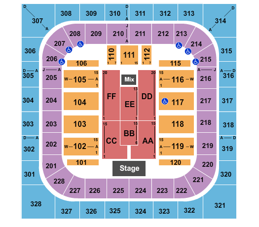 Bank of Springfield Center Seating Chart