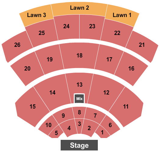 BankPlus Amphitheatre at Snowden Grove Endstage 2 Seating Chart