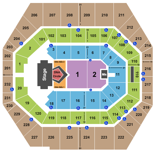 Gainbridge Fieldhouse Backstreet Boys Seating Chart