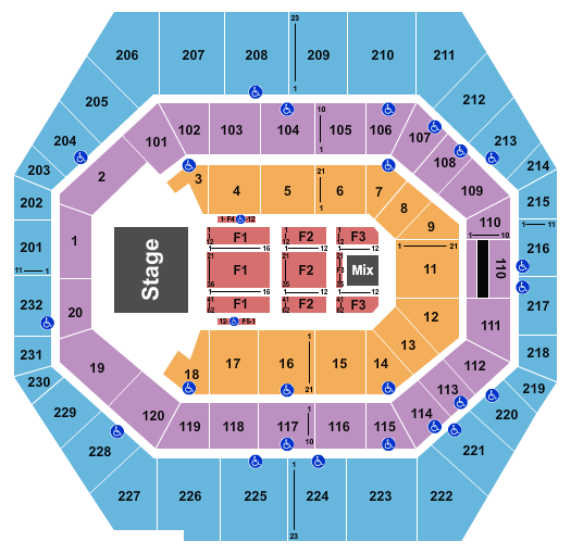 Gainbridge Fieldhouse Cher Seating Chart