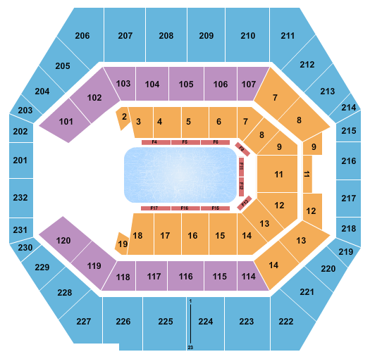 seating chart for Gainbridge Fieldhouse - Disney On Ice 2 - eventticketscenter.com