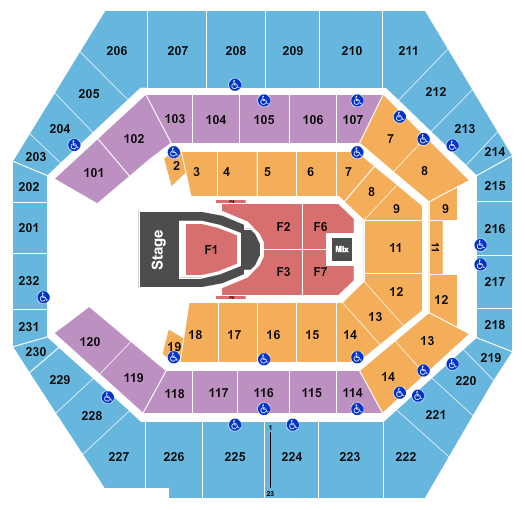 seating chart for Gainbridge Fieldhouse - For King and Country-2 - eventticketscenter.com