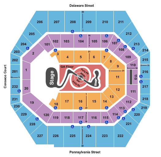 Gainbridge Fieldhouse Justin Timberlake Seating Chart