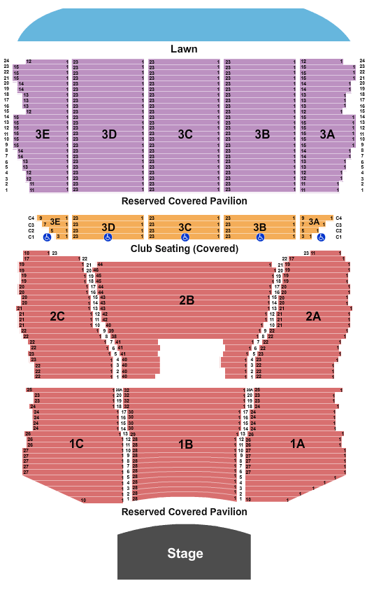 Bank of New Hampshire Pavilion End Stage Seating Chart