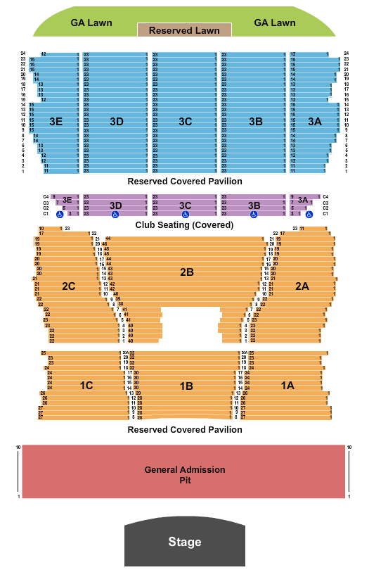 Bank of New Hampshire Pavilion Endstage GA Pit 3 Seating Chart