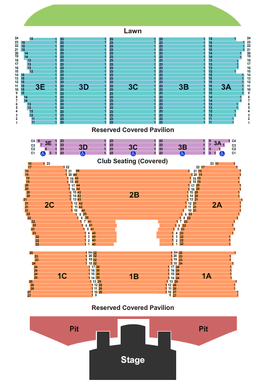 Bank of New Hampshire Pavilion The Lumineers Seating Chart
