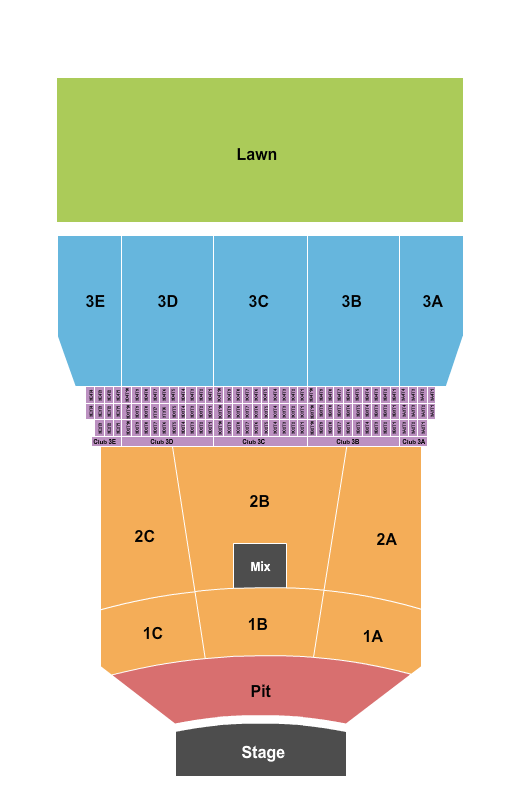 Bank of New Hampshire Pavilion Endstage Pit Seating Chart
