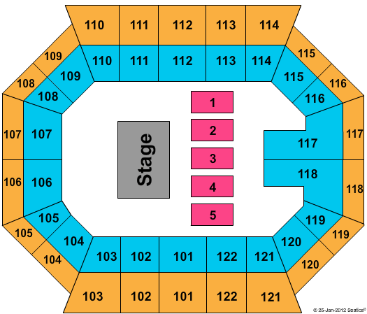 The Watsco Center At UM Family show Seating Chart